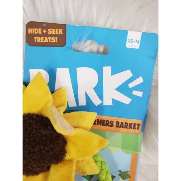 Bark Box Farmers Barket Market Funflower Seed Dog Squeak Chew Toy XS-M Sunflower - Picture 2 of 5